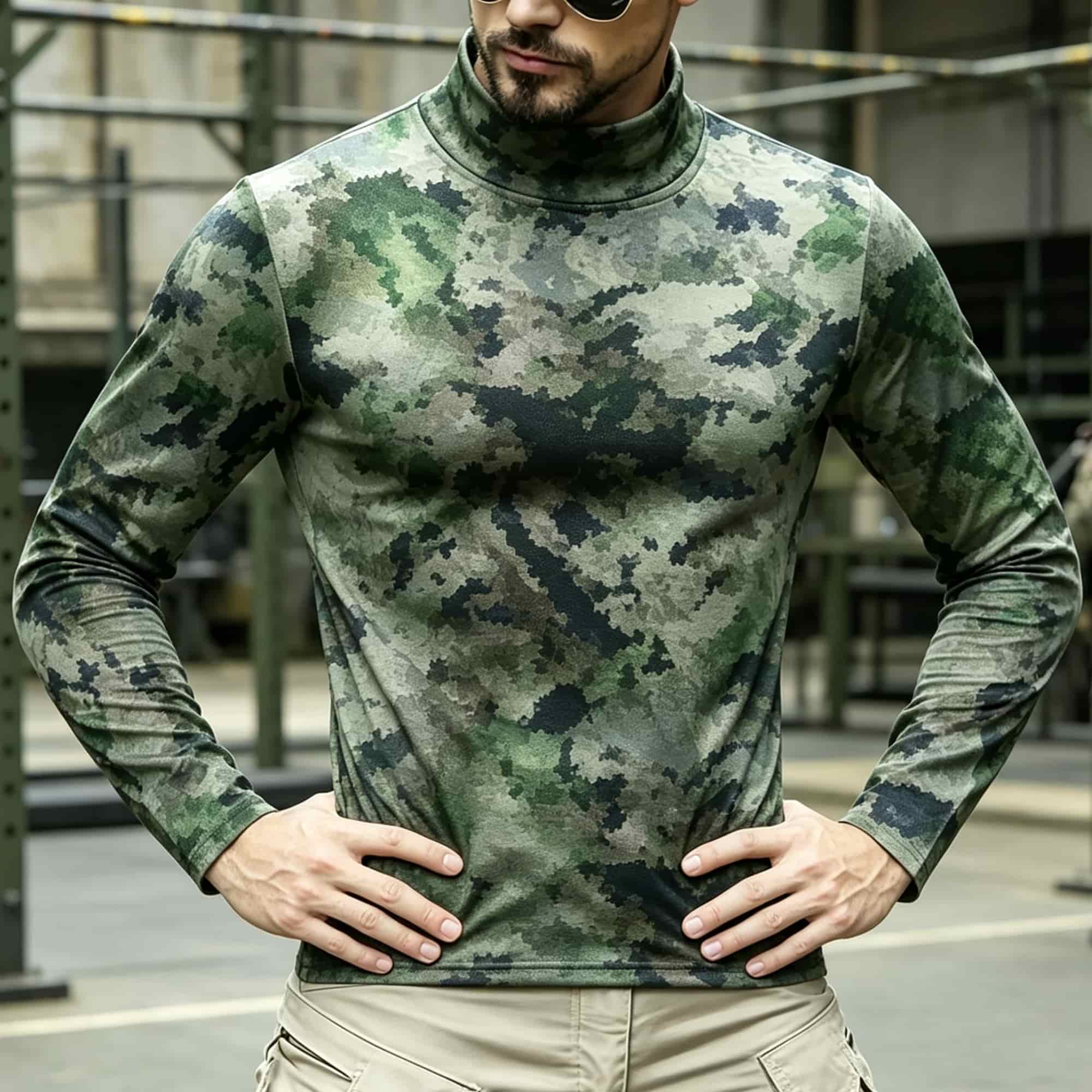 เสื้อเชิ้ตแขนยาวคอเต่าลายพรางส - Base Layer Top บทวิจารณ์และราคา